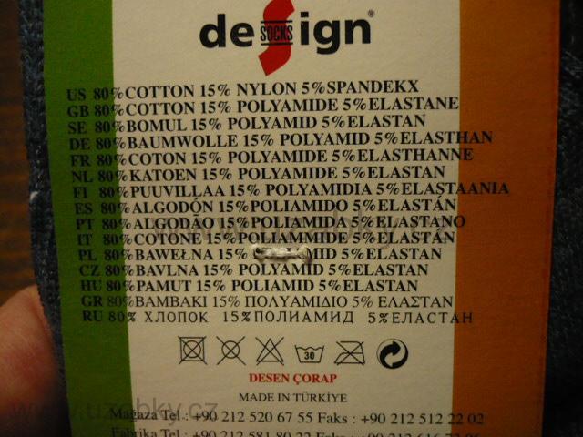 vel.110-116-Klasické dětské ponožky Design Socks