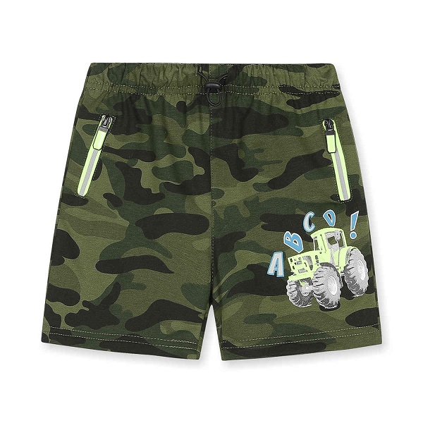 velikostní řada: 98-128-Chl.šortky maskáčové KUGO - khaki barva