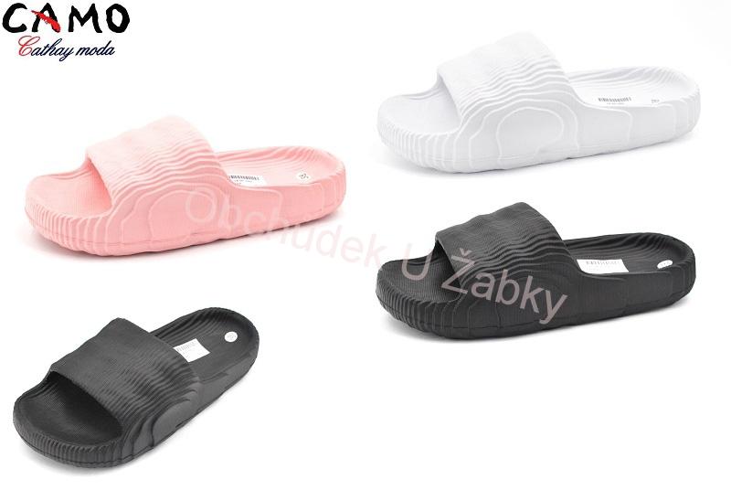 Gumové pantofle dámské růžové CAMO 0592