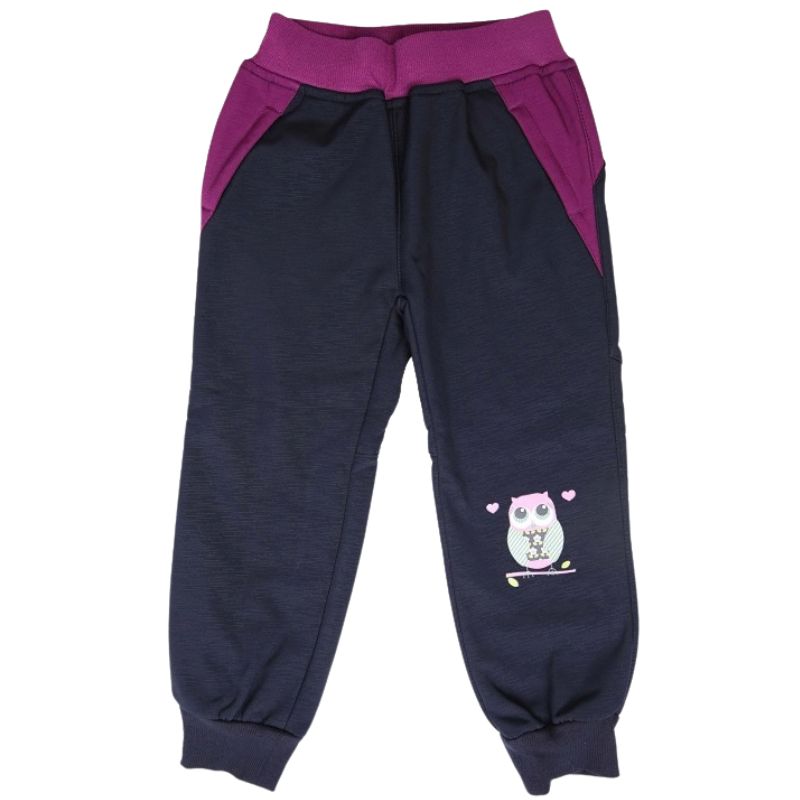 Wolf B2191 Dívčí softshellové kalhoty - flees- tm.modré