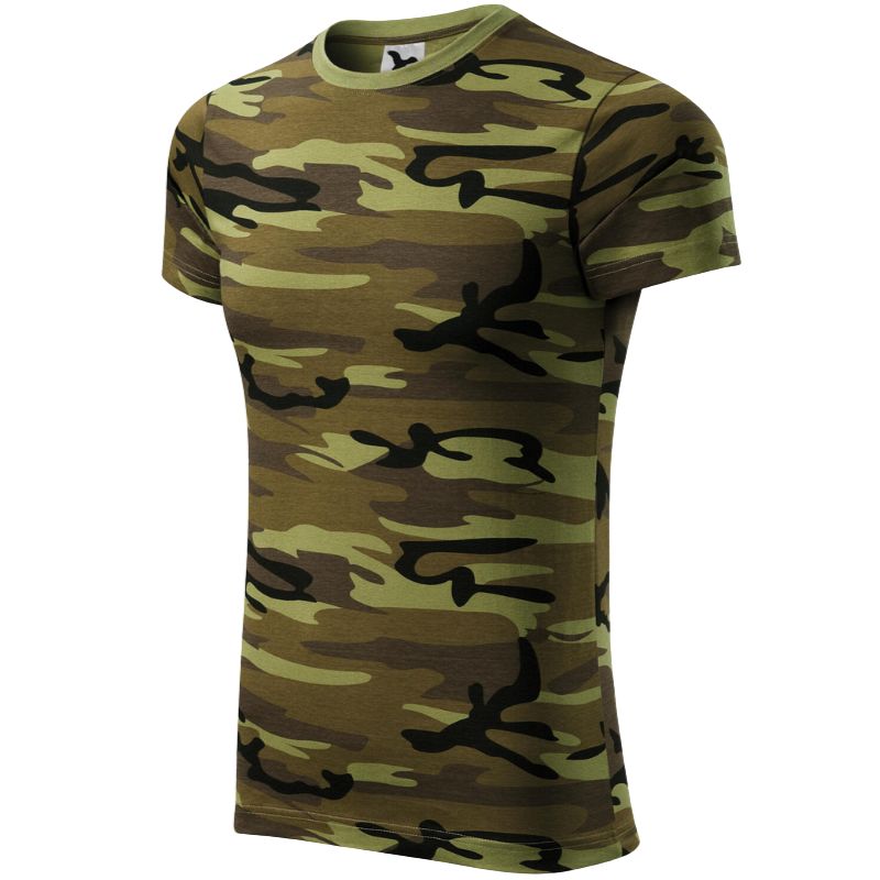 Malfini Camouflage Tričko unisex zelené