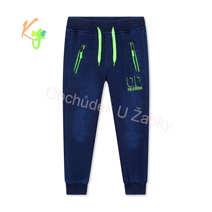 Chlapecké zateplené riflové tepláky modré FK-03171Kugo