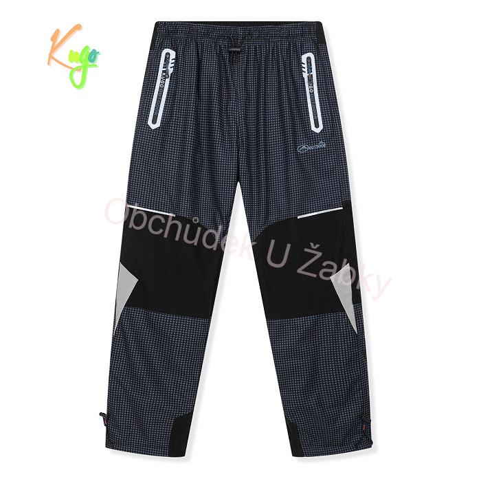 Chlapecké zateplené outdoorové kalhoty černá/tm.modrá Kugo C8861