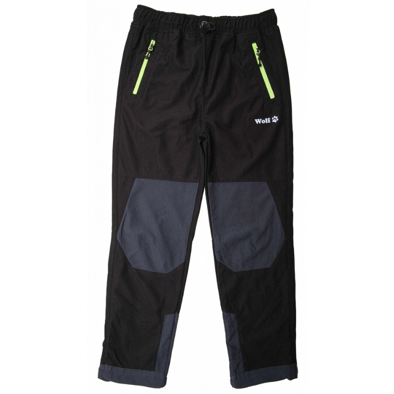 Chlapecké outdoorové kalhoty černé Wolf T2453