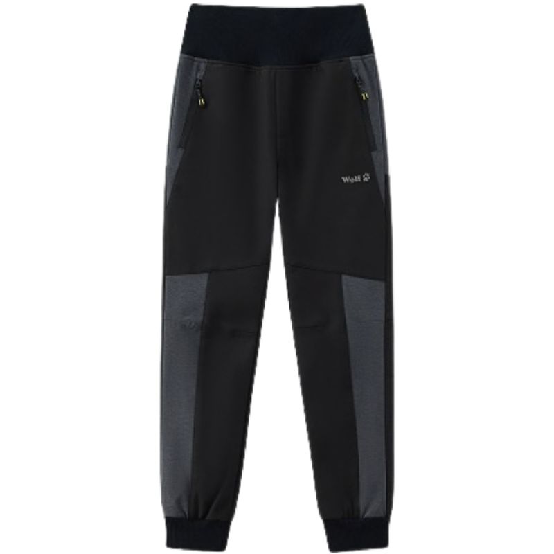 Dětské SOFTSHELLOVÉ KALHOTY ZATEPLENÉ černé Wolf B2499C