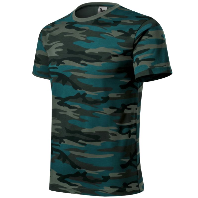 Malfini Camouflage Tričko unisex petrol
