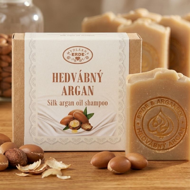 Přírodní mýdlový šampon Hedvábný argan 100g