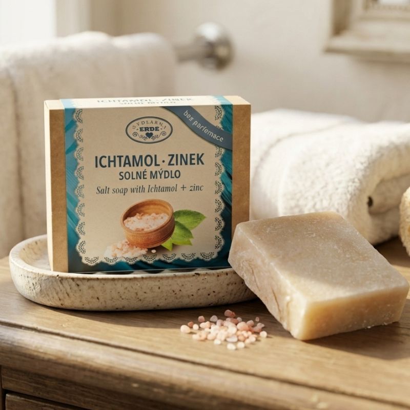Solné přírodní mýdlo Ichtamol + zinek 100g