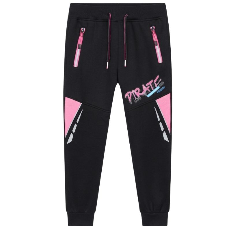 Dívčí softshellové tepláky černé Kugo GK8639