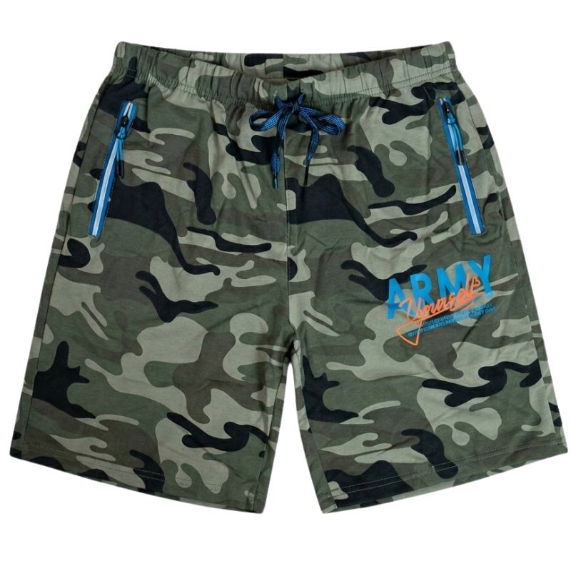 Chlapecké maskáčové šortky khaki Kugo ST5309