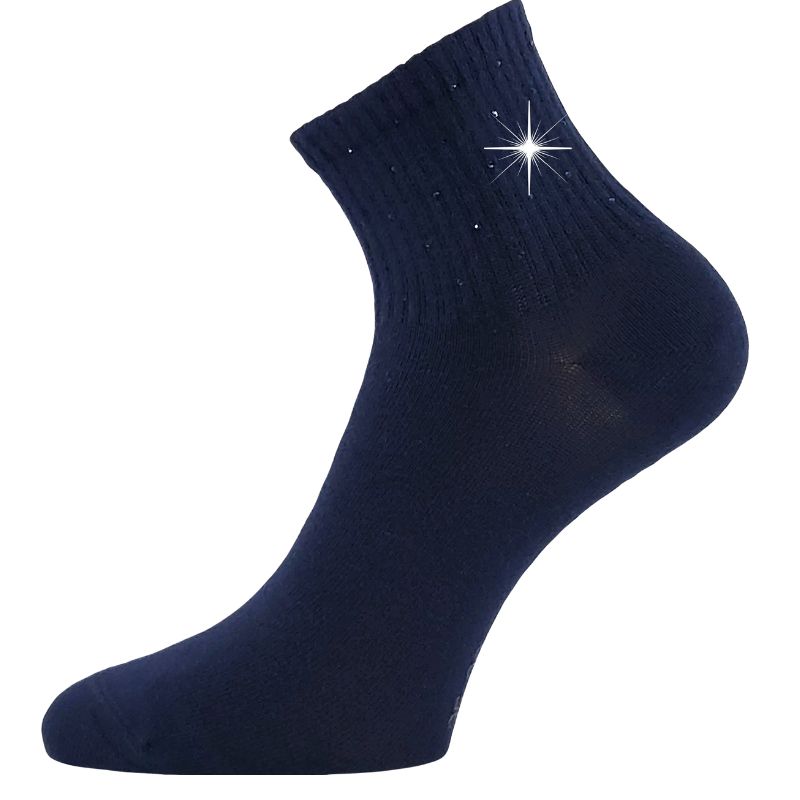 Dámské elegantní ponožky Flitana 04 s kamínky – tmavěmodré