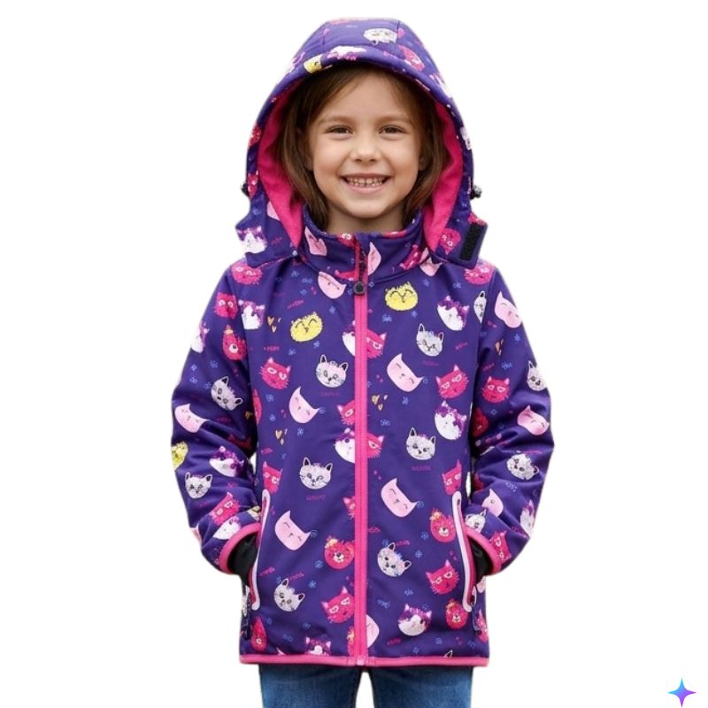 Dívčí softshellová bunda (fleece) fialová HB5870