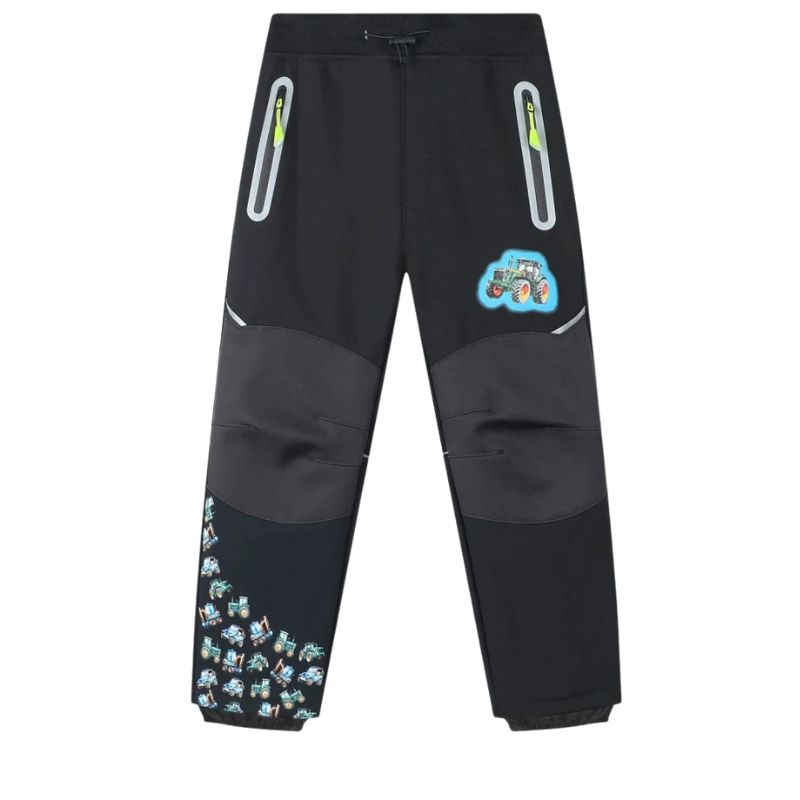 Chlapecké softshellové kalhoty zateplené černé Kugo HK5850