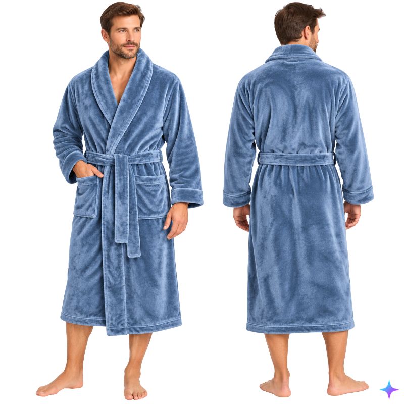 Pánský župan světle modrý Benter 84764