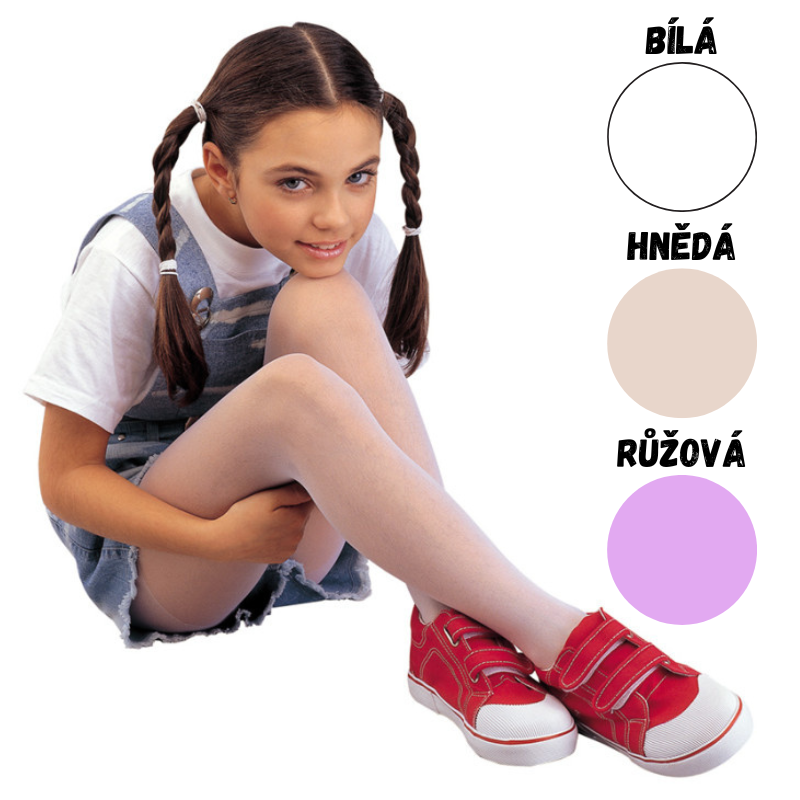 116-152-Dívčí punčochové kalhoty jednobarevné EVONA