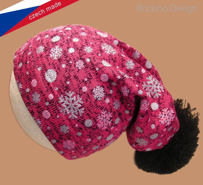 Rockino 1148 Dívčí zimní čepice Rockino - růžová barva