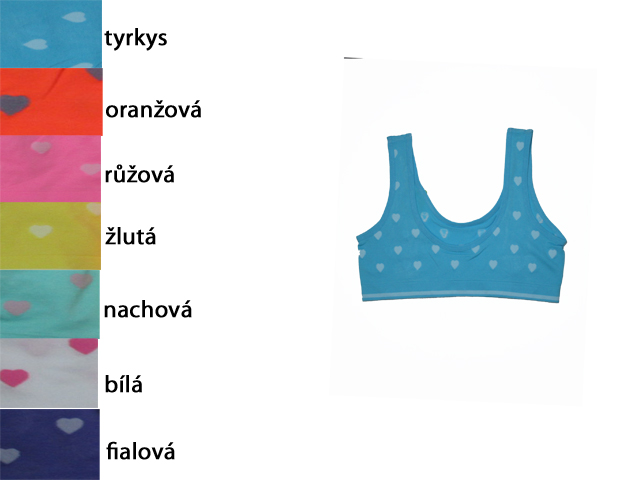 4-8 let-Dívčí bezešvá - lambada Greenice - srdíčka