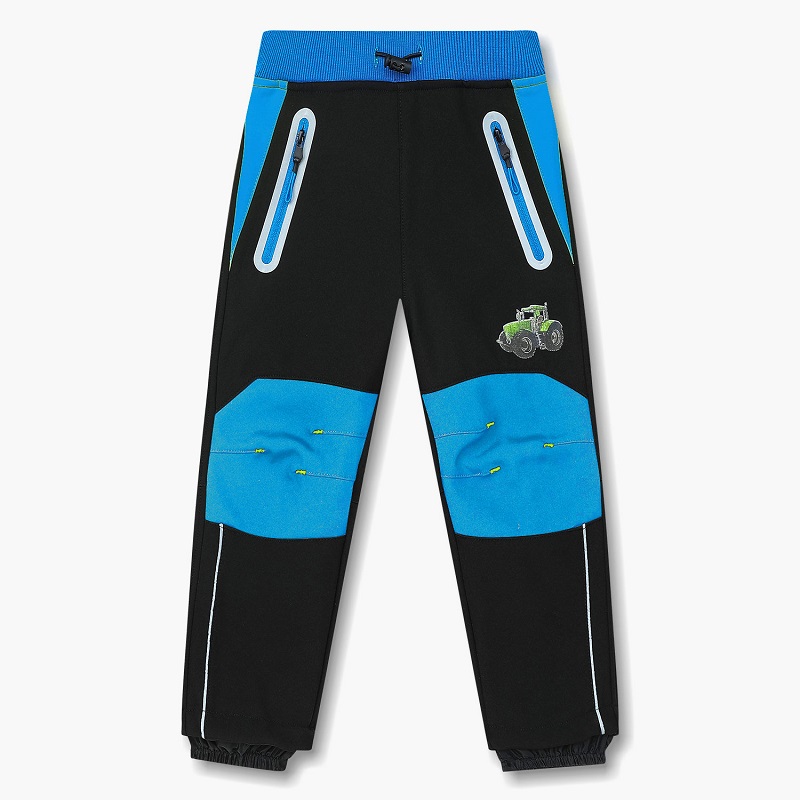 80-Chlapecké softshellové kalhoty KUGO flees - šedá