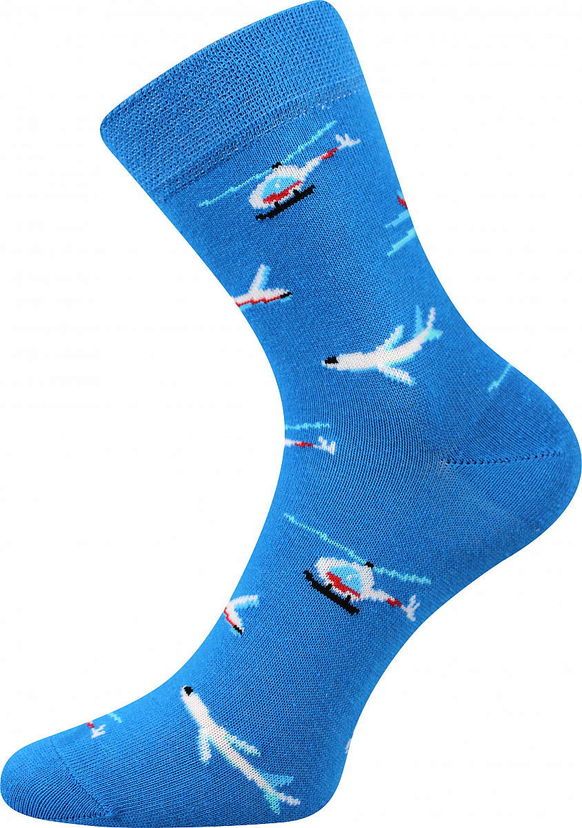 Chlapecké ponožky Fuski Boma - letadla-modrá