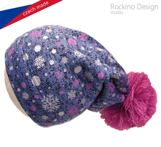 Dívčí zimní čepice Rockino - modrá barva