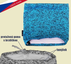 Nákrčník z pleteniny - barva petrolejová