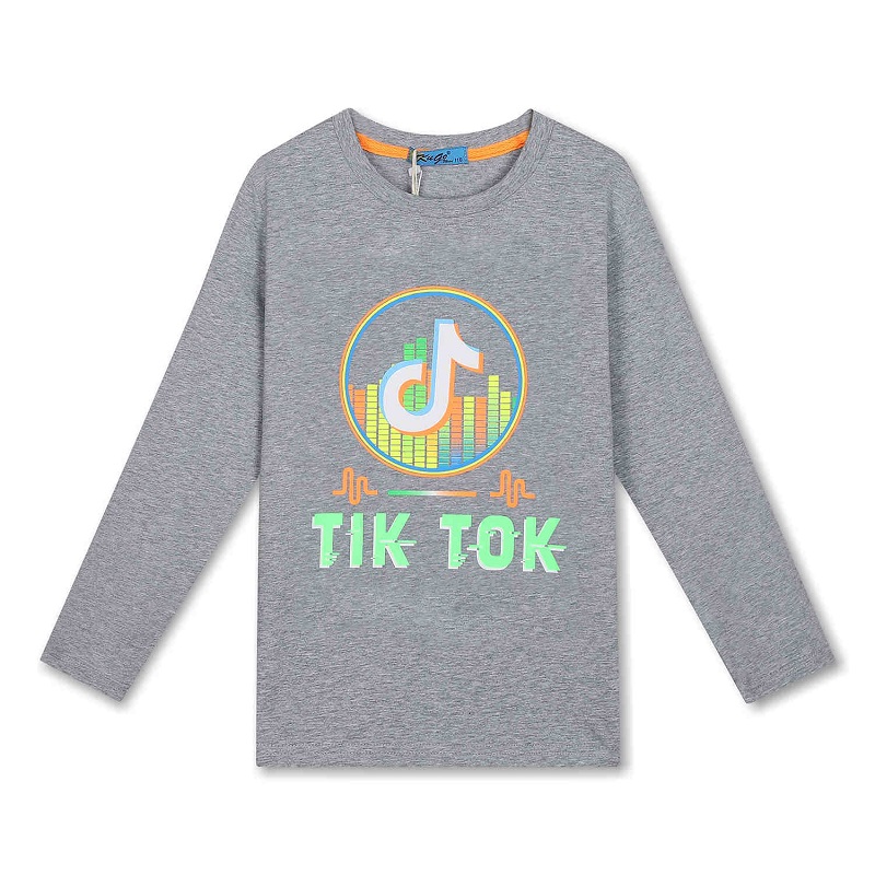 Chlapecké tričko KUGo T.T.- dlouhý rukáv - šedá barva