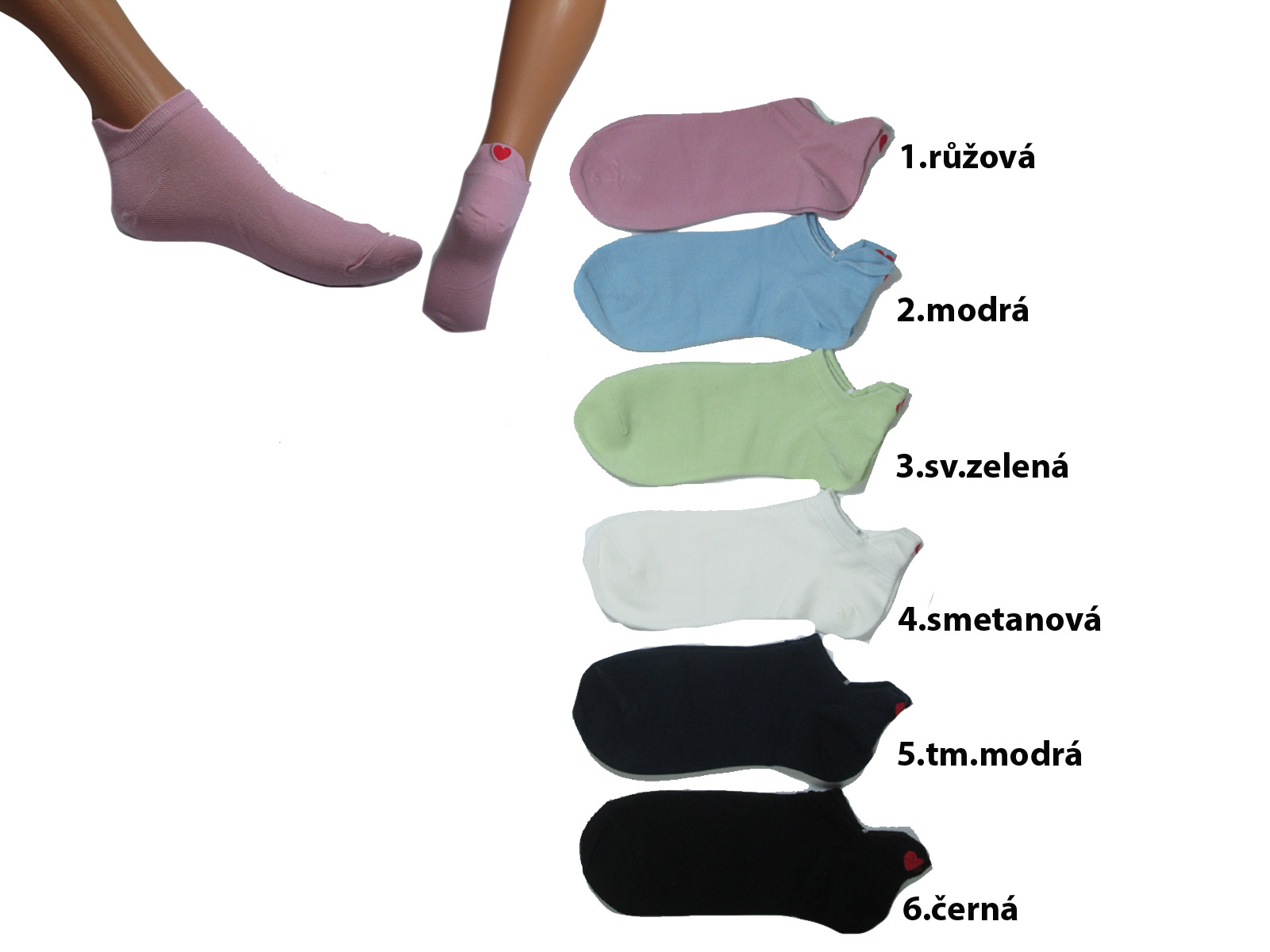 Dámské kotníčkové ponožky Aura.via