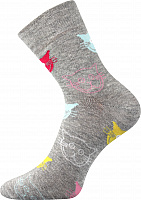 Dámské ponožky Voxx -  klasická výška - Xantipa - kočky - sv.šedá