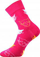 Dámské ponožky Voxx -  klasická výška - Xantipa - kočky - magenta