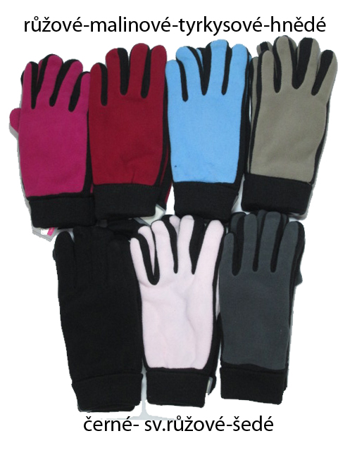 Gloves 2011-094 Dámské flaušové prstové rukavice 