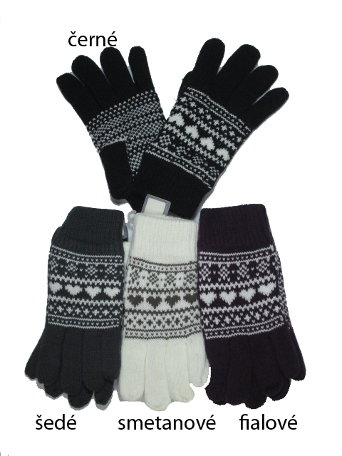 Gloves Dámské teplejší pletené rukavice