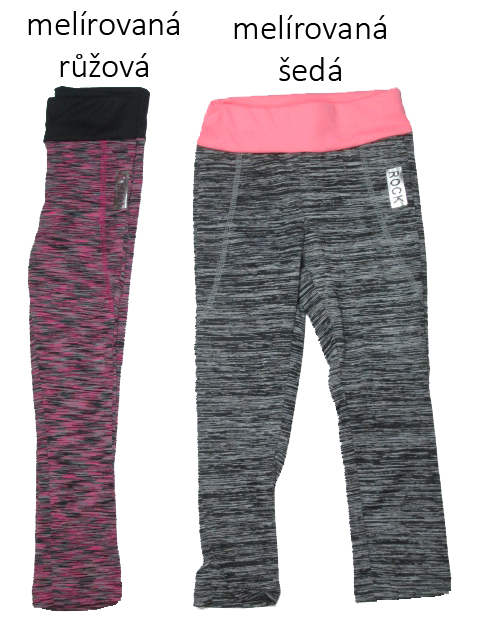 98-104-Dívčí melírované legíny SEZON