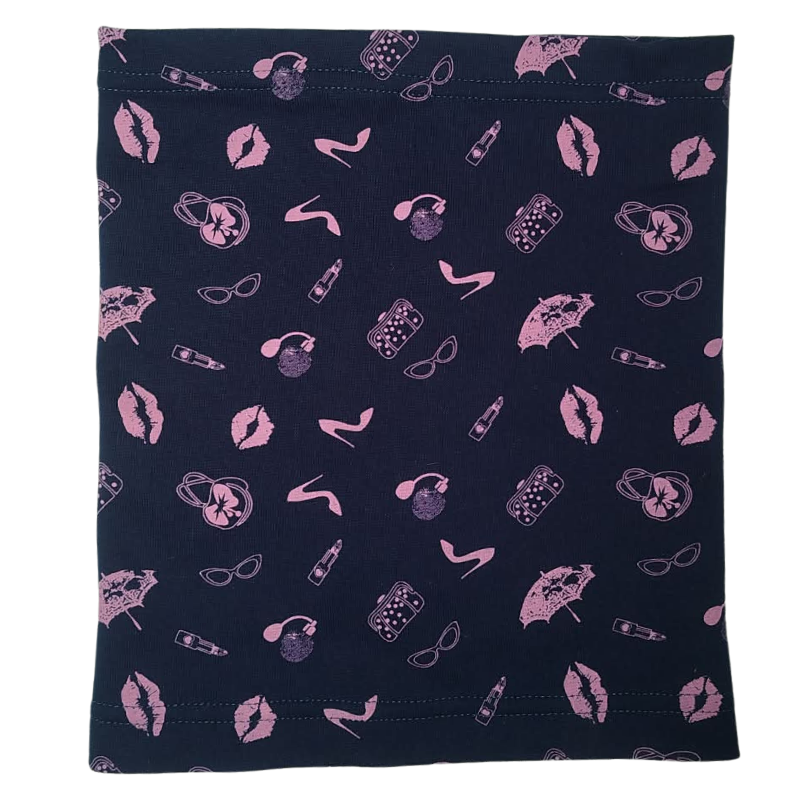 Rockino 6027 Dívčí bavlněný nákrčník (tunel) -tm.modrý