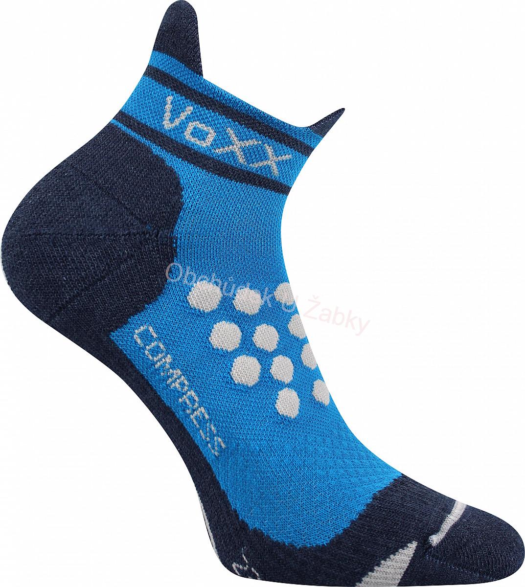 Dámské, pánské kompresní sportovní ponožky Voxx -  střední výška - modrá