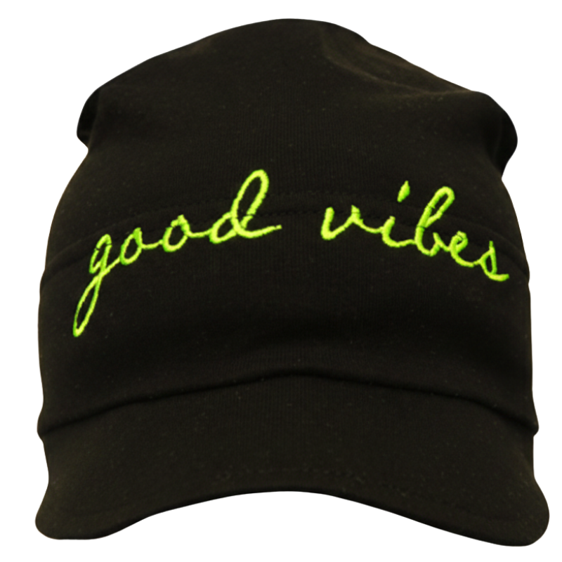 Dětská podzimní/jarní čepice Rockino s kšiltem - černá barva