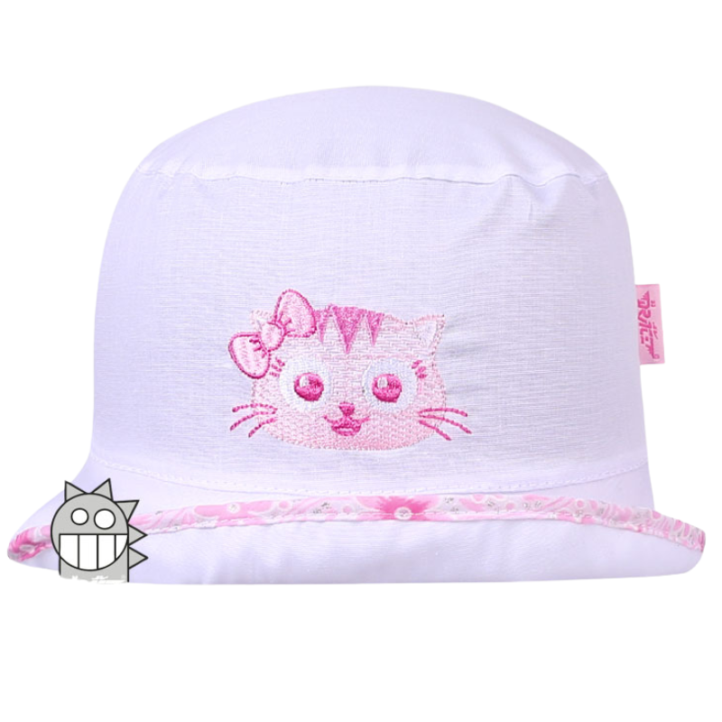 Dívčí klobouk havana - bílá - kočička