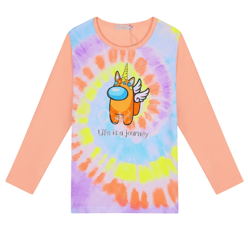 Kugo KT9936 Dívčí tričko meruňkové