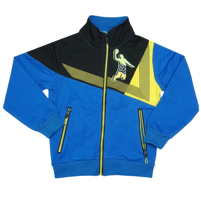 Kugo HV0673 chlapecká mikina modrá/černá vel. řada 134-164