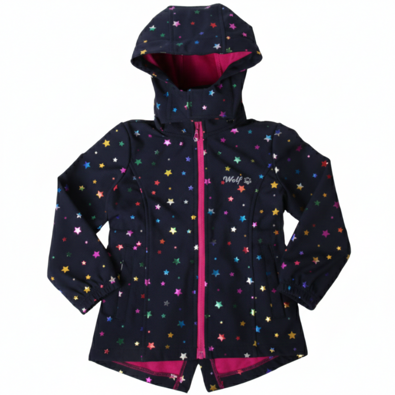 Wolf B2262 Dívčí softshellová bunda (bez fleesu) tm.modrá