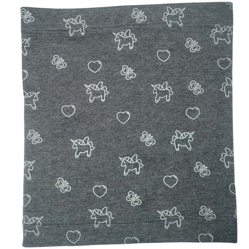 Rockino 6048 Dívčí bavlněný nákrčník (tunel) tm.šedý melír