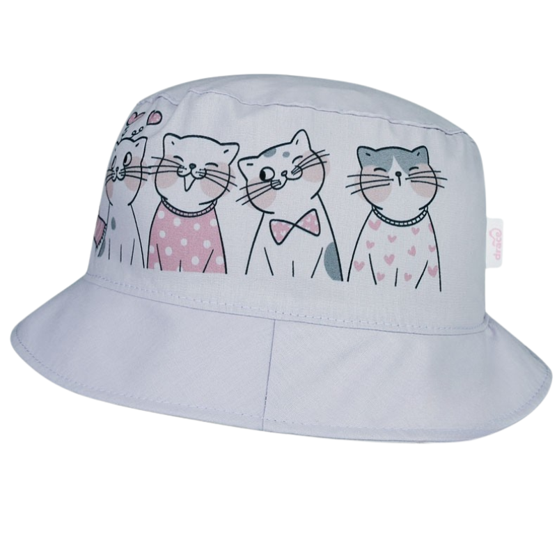 Dívčí klobouk Mallorca Dráče fialový kočky