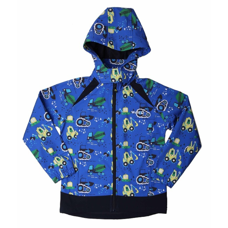 Chlapecká softshellová bunda bez zateplení modrá Wolf B2363