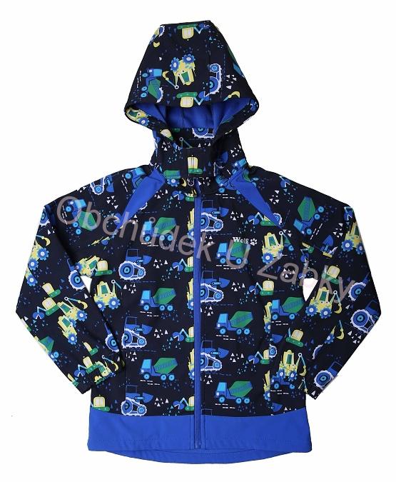 Chlapecká softshellová bunda bez zateplení tm.modrá Wolf B2363