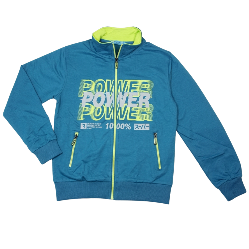 CHLAPECKÁ MIKINA petrolejová Kugo MM1625