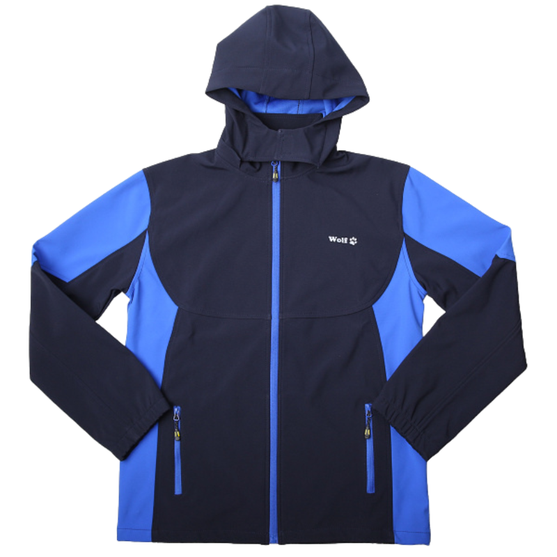 Chlapecká softshellová bunda bez zateplení tm.modrá Wolf B2364