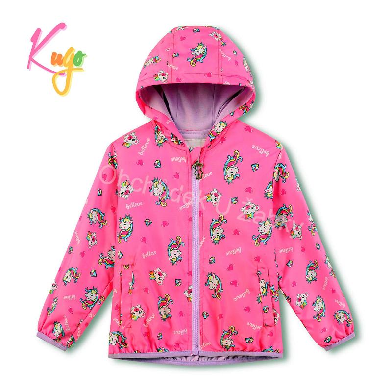 Dívčí BUNDA letní/jarní růžová Kugo KB9970