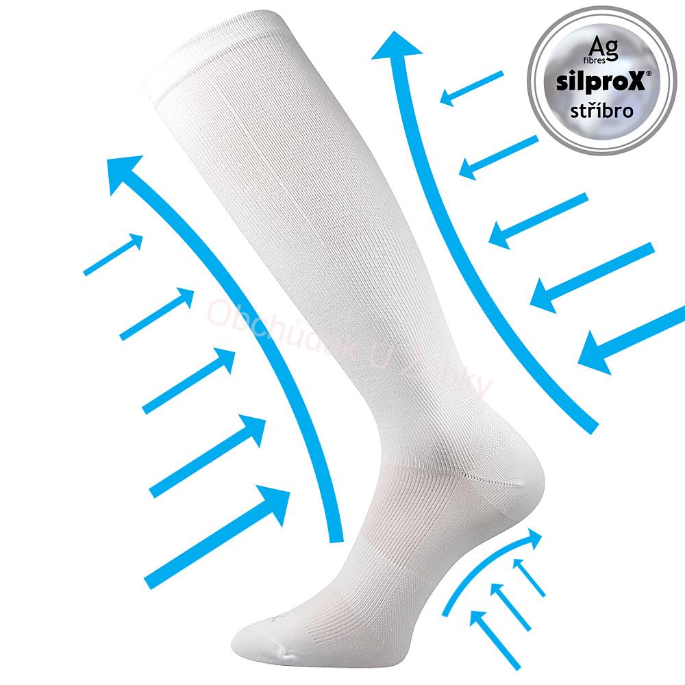 Kompresní podkolenky Croma bílé Fuski Boma