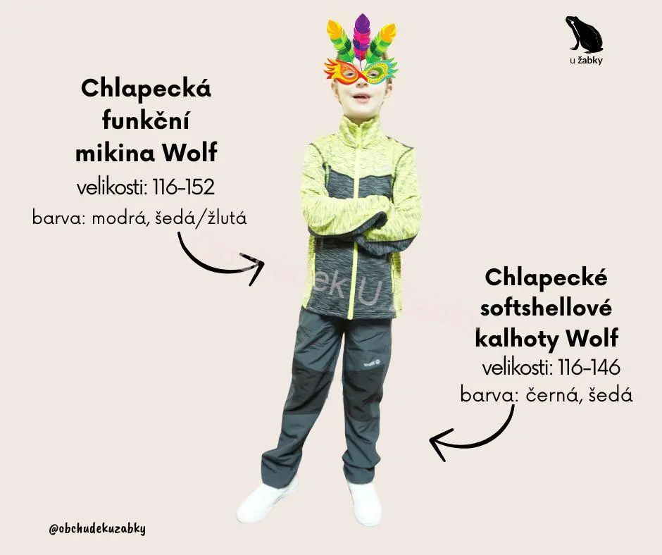 CHLAPECKÁ MIKINA šedá/žlutá Wolf M2442