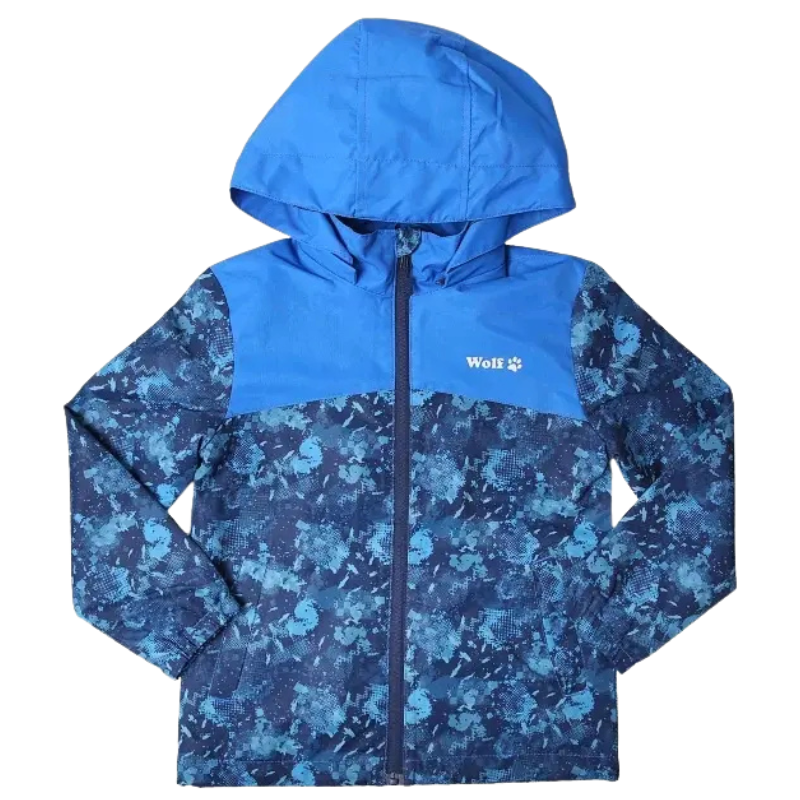 Chlapecká šusťáková bunda modrá Wolf B2461
