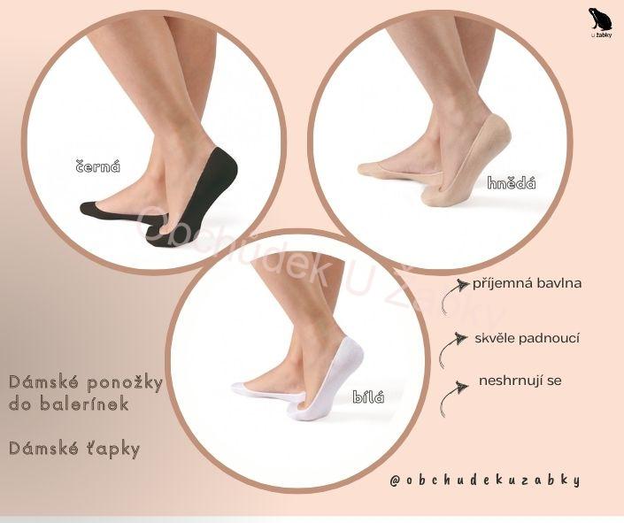 Dámské ponožky do balerín  Evona, trojpack